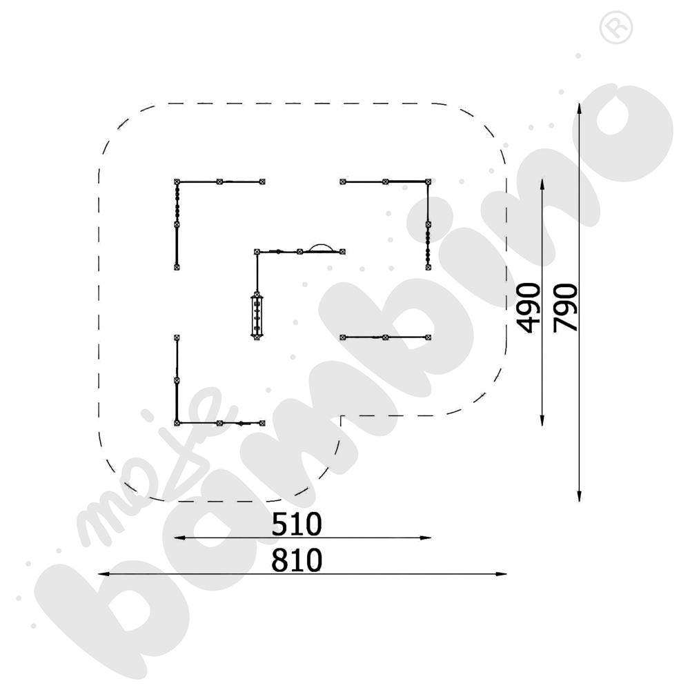 Labirynt Quadro Simple, metal