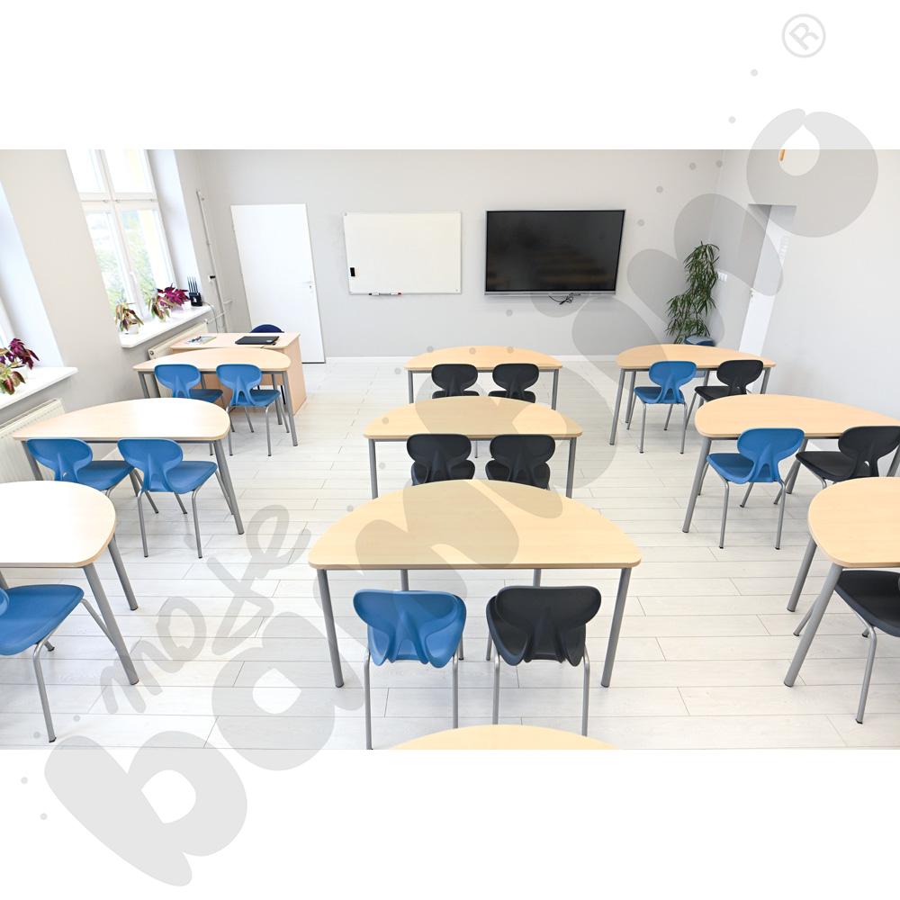 Krzesło Colores rozm. 6 szare, stelaż aluminium