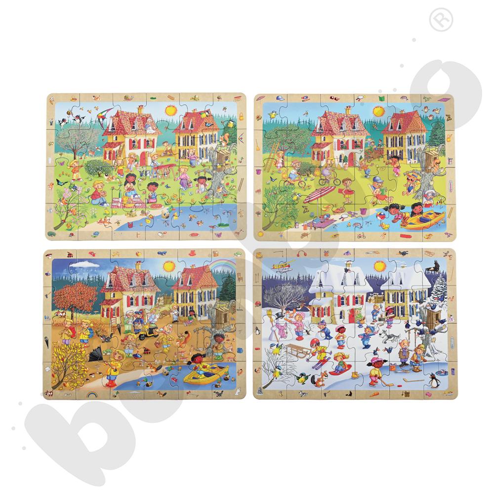Puzzle 4 pory roku - szukaj i znajdź