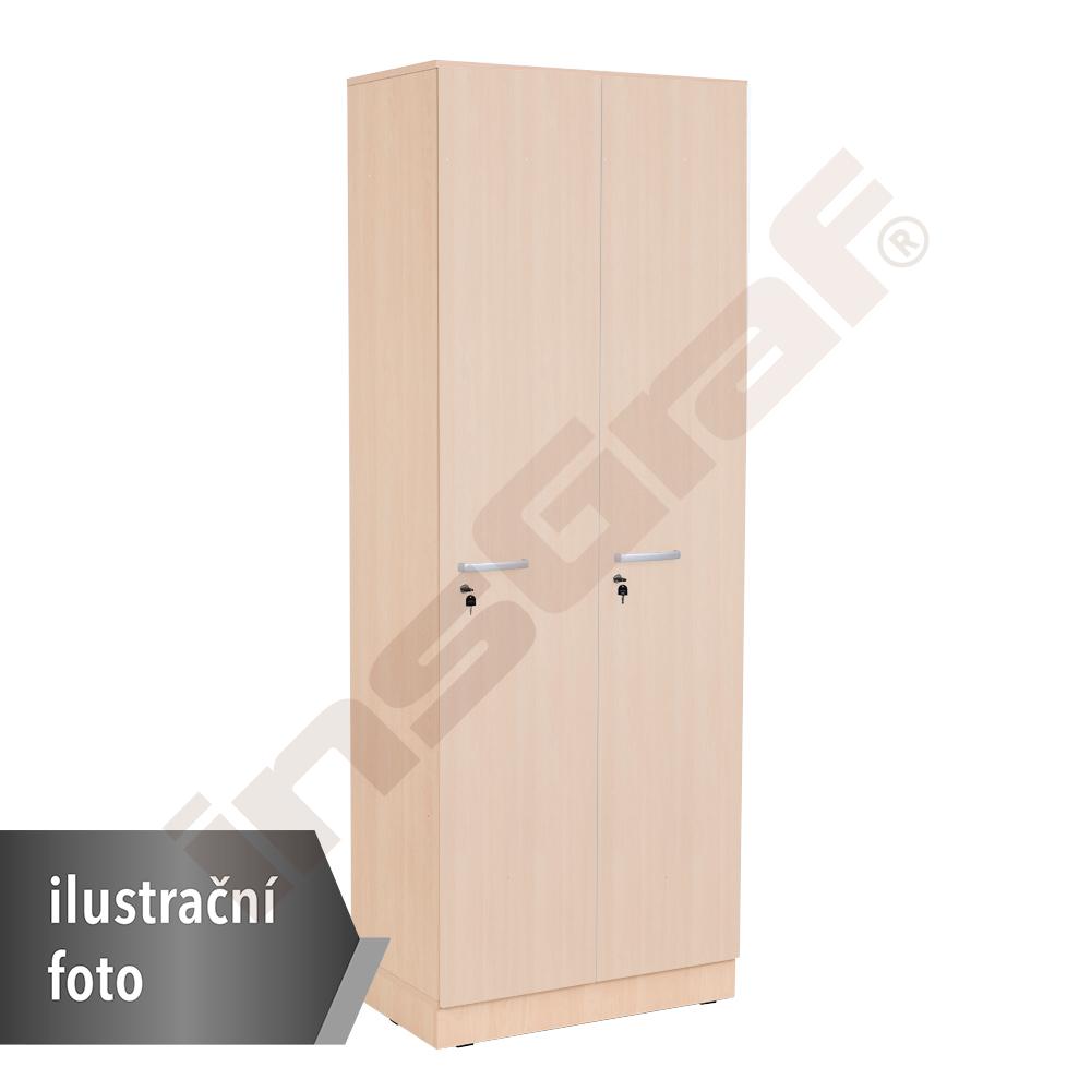Šatní skříň Grande vysoká pro 2 osoby, hloubka 39,8 cm - světlý javor
