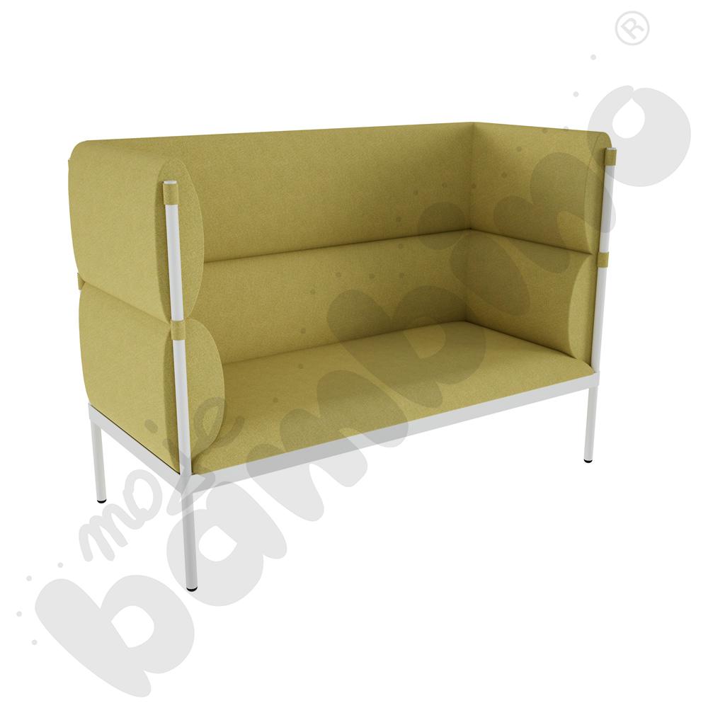 Kanapa Stilt 2-osobowa wysoka żółta