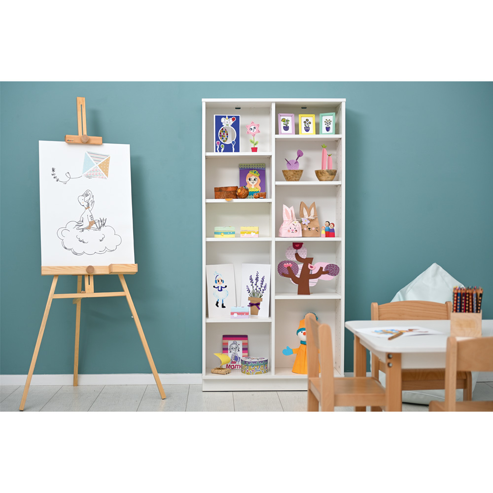 Quadro - regál XL plytký - biely