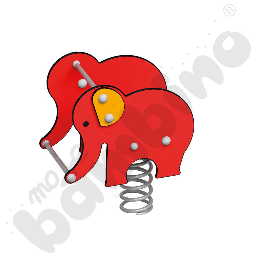 Sprężynowiec Słoń na podstawie betonowej