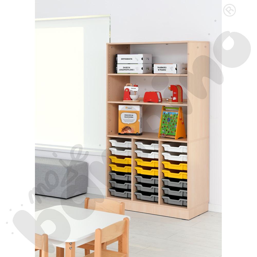 Nadstawka Grande L na regały na pojemniki, szer. 104 - klon jasny 