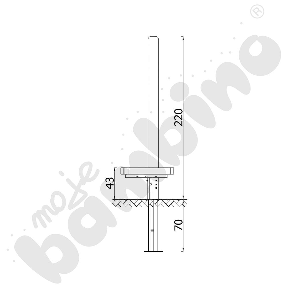 Stacja drewniana z podestem drewnianym