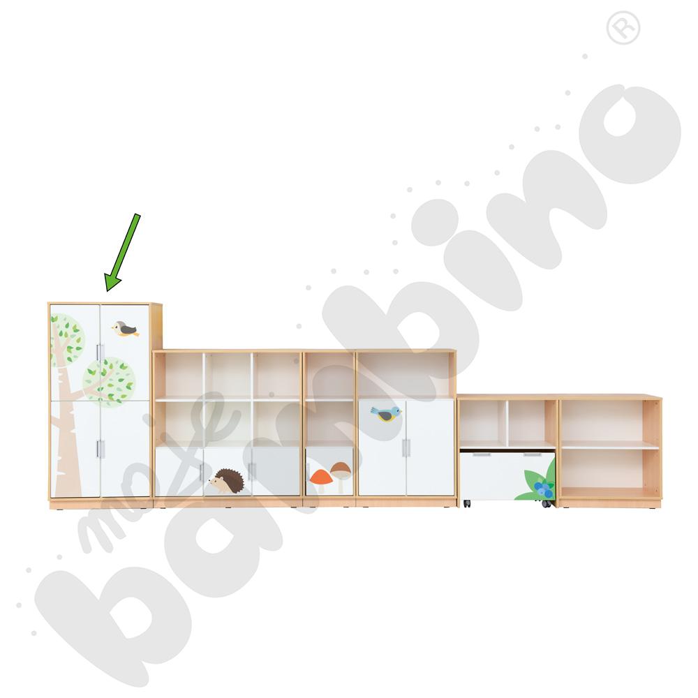 Quadro - szafka Las XL z 3 półkami i drzwiami, 90 st., cichy domyk – klon jasny