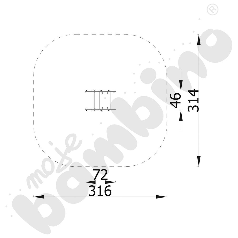 Sprężynowiec Słoń na podstawie betonowej