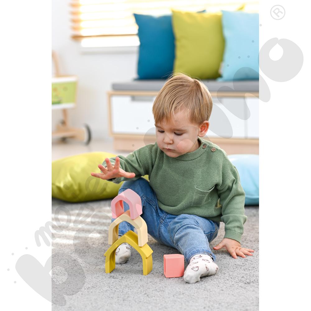 Nakładanka silikonowa - domek, mix kolorów