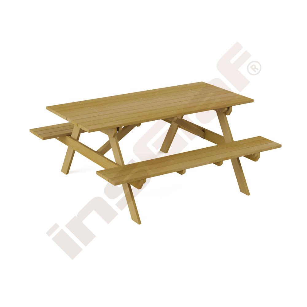 Venkovní stůl a lavičky Terra - velký set 