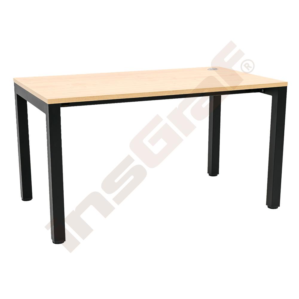 
OPTO Schreibtisch 140, Beine schwarz, Ahorn E

