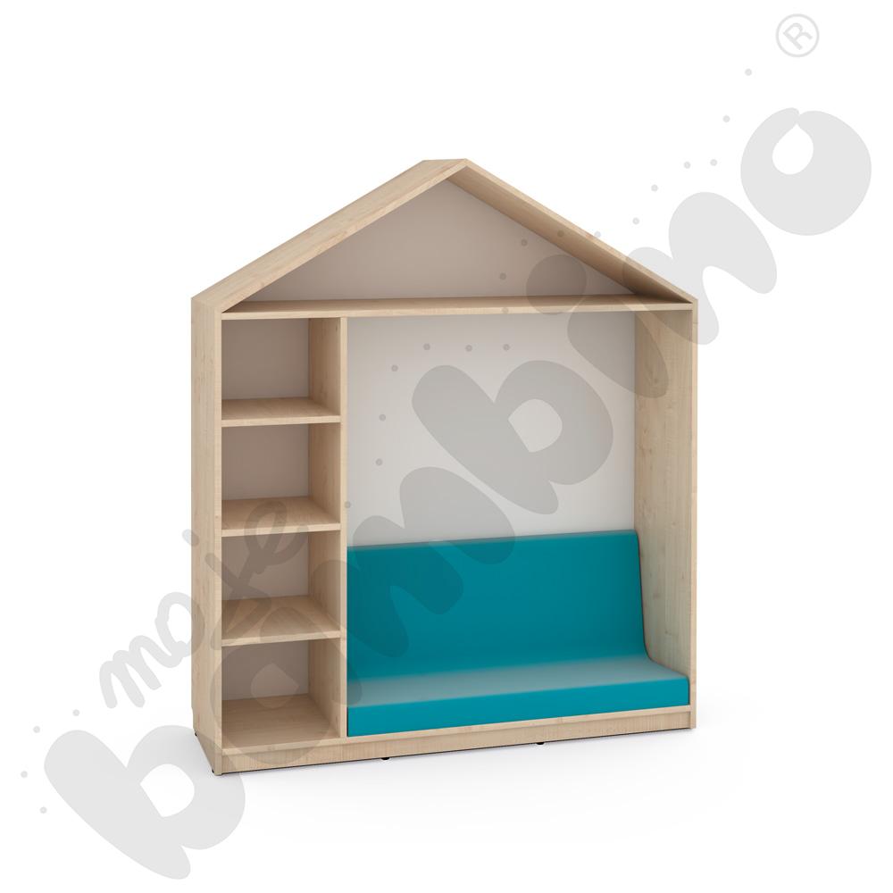 Siedzisko do biblioteczki-domku Feria, niebieskie