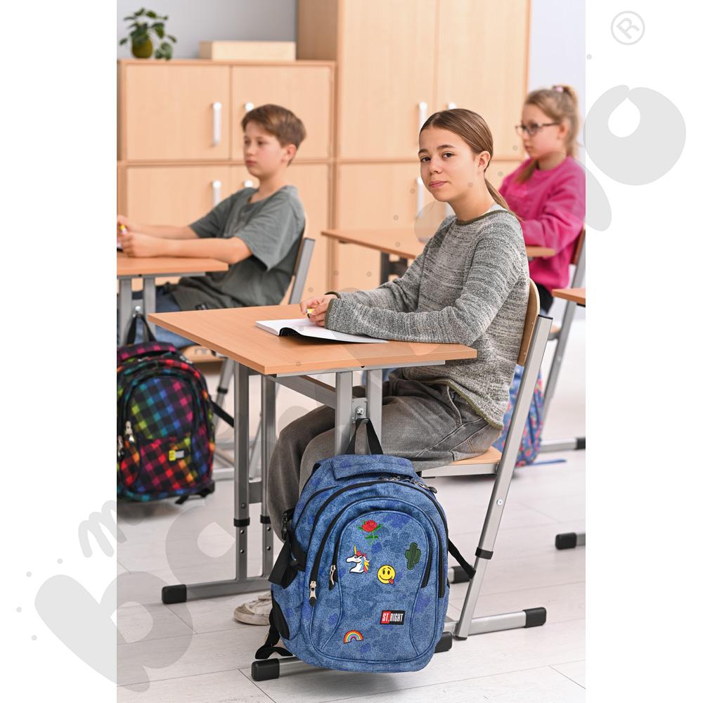 Krzesło T z regulowaną wysokością rozm. 5-6 aluminium