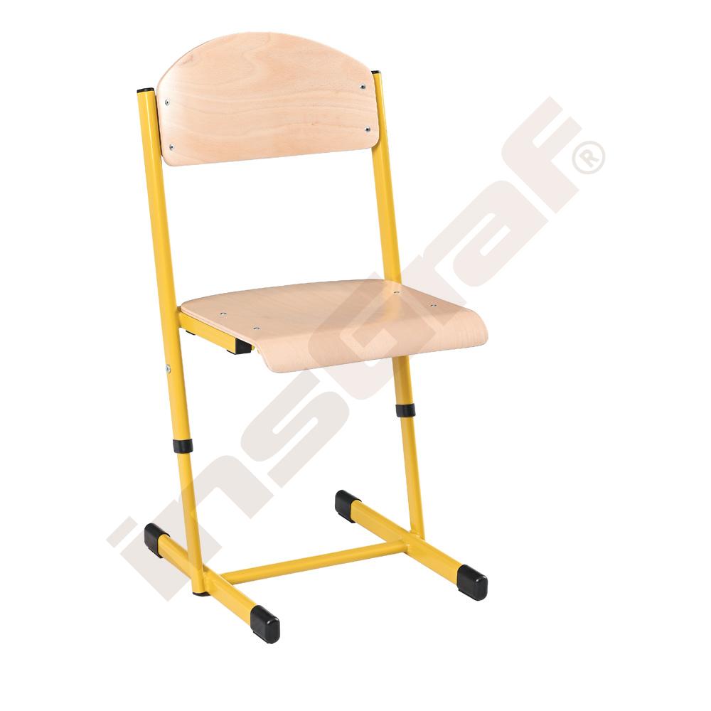 
Schüler-Kufenstuhl T, hvstb. 4-6, SH 38-46 cm - senffarben - Buche

