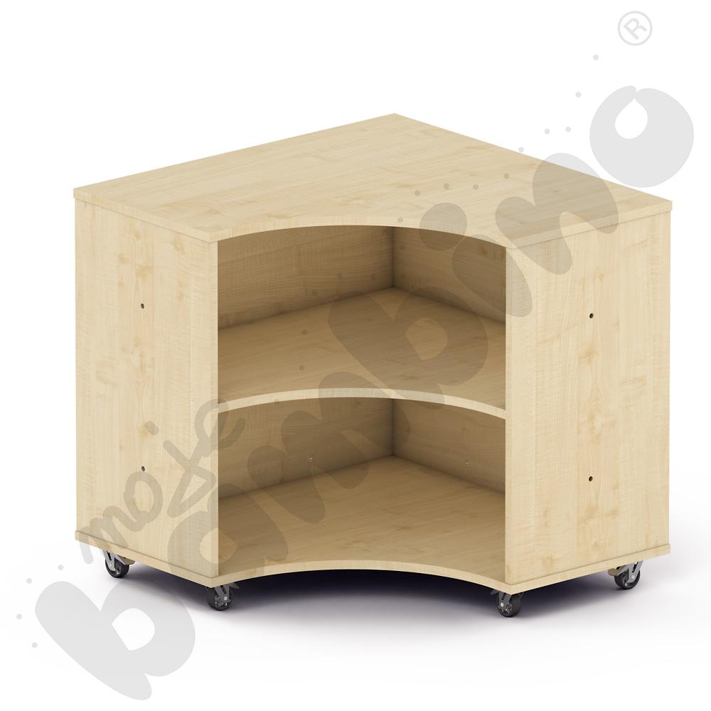 Regał rogowy na kółkach/nóżkach, klon