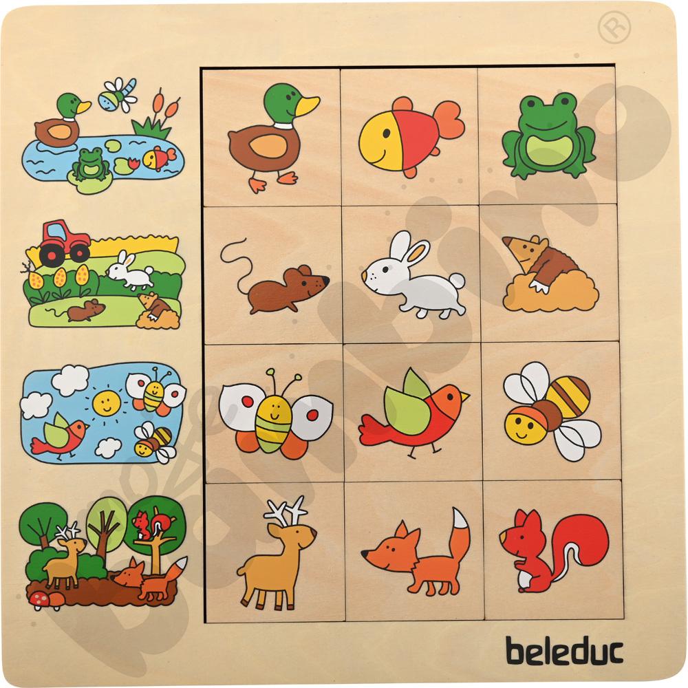 Puzzle logiczne - zwierzęta i ich środowisko