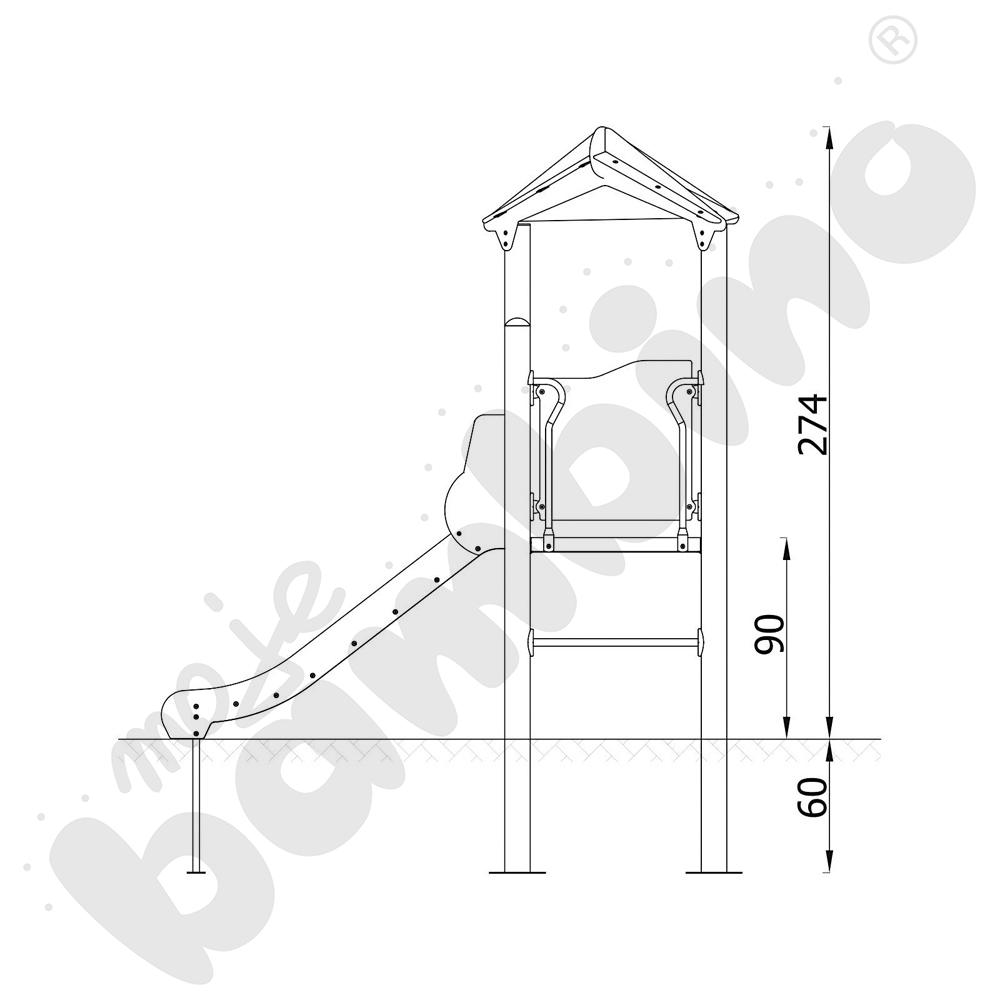 Orbis - wieża 1, metalowe słupy