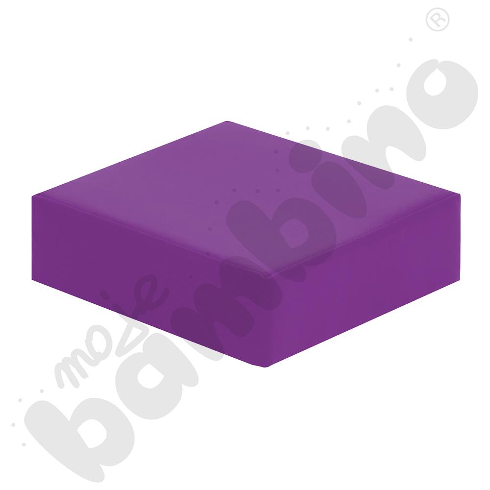 Pufka tęczowa kwadratowa fioletowa