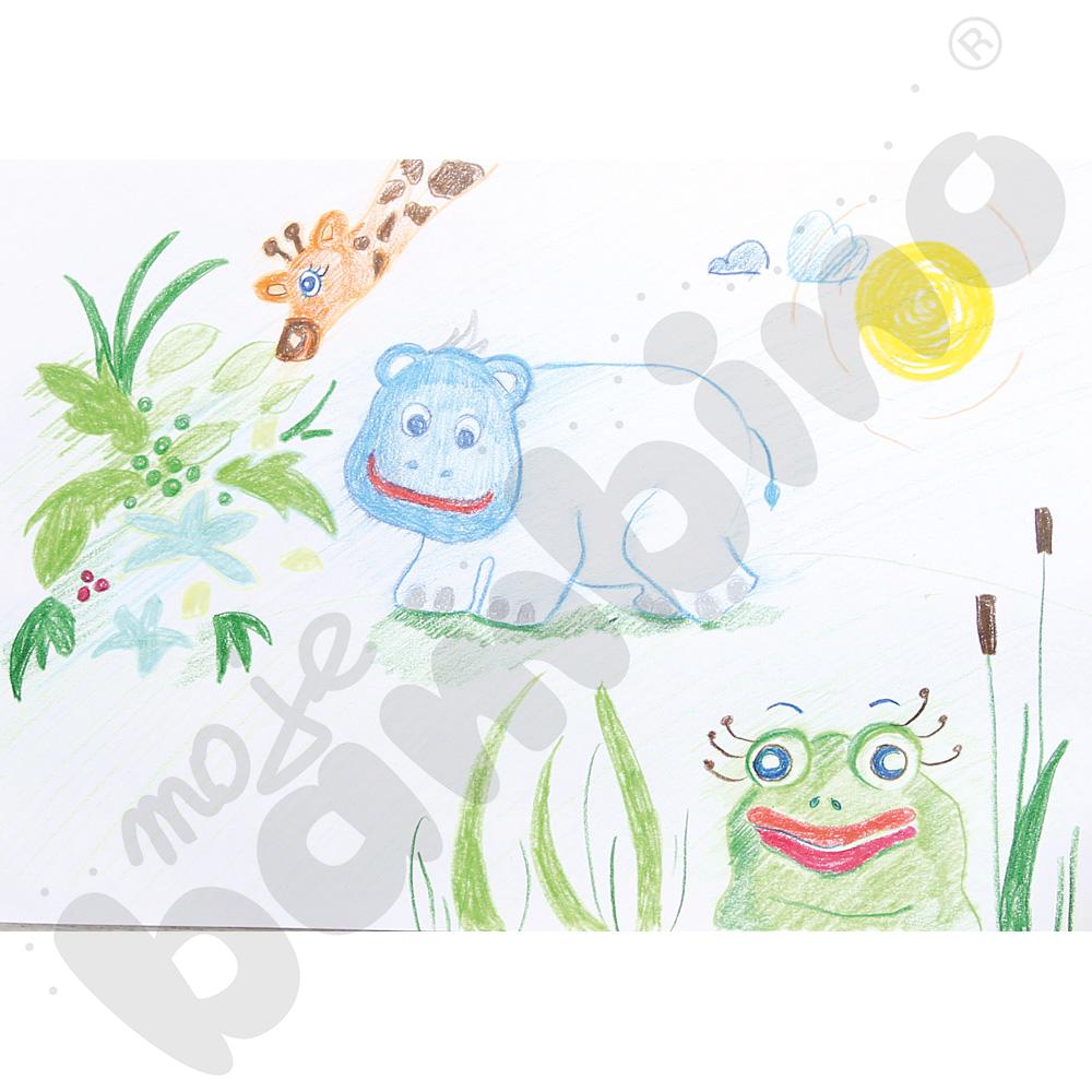 Podkładki do frottage’u - zwierzątka, 12 szt.