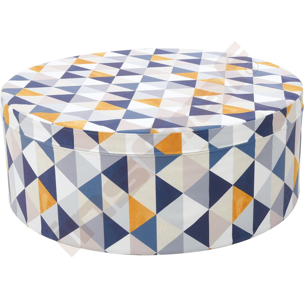 Sedák průměr 80 cm - motiv trojúhelníky 