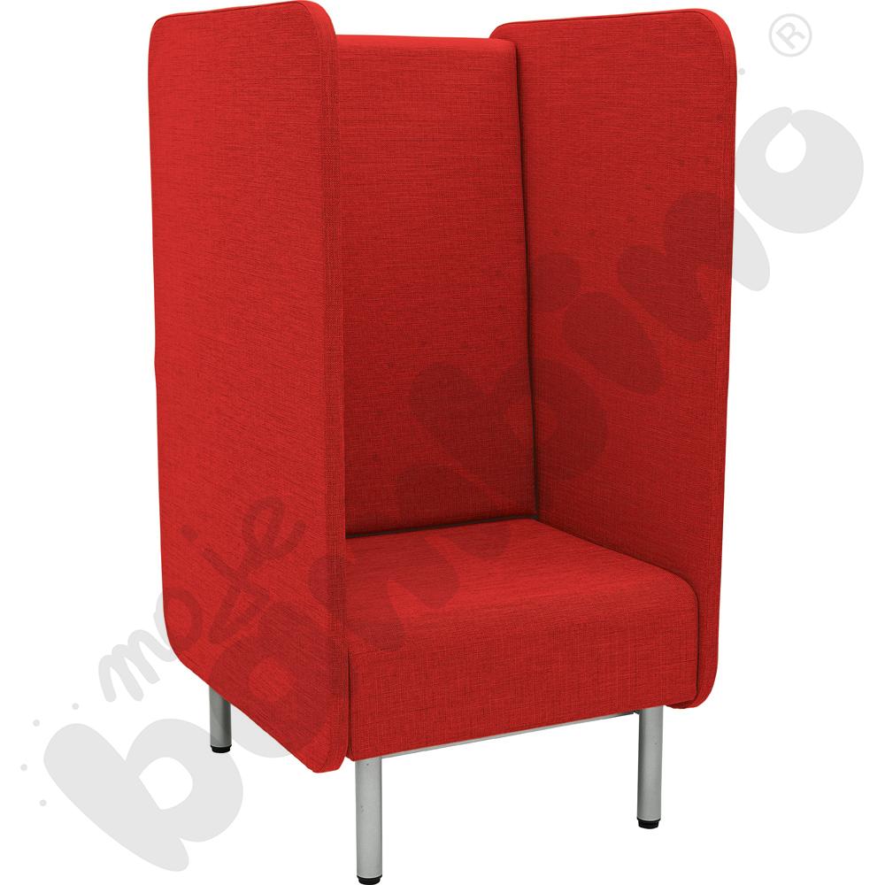 Fotel Inflamea 1 z wysokim oparciem, 1-os. - czerwony