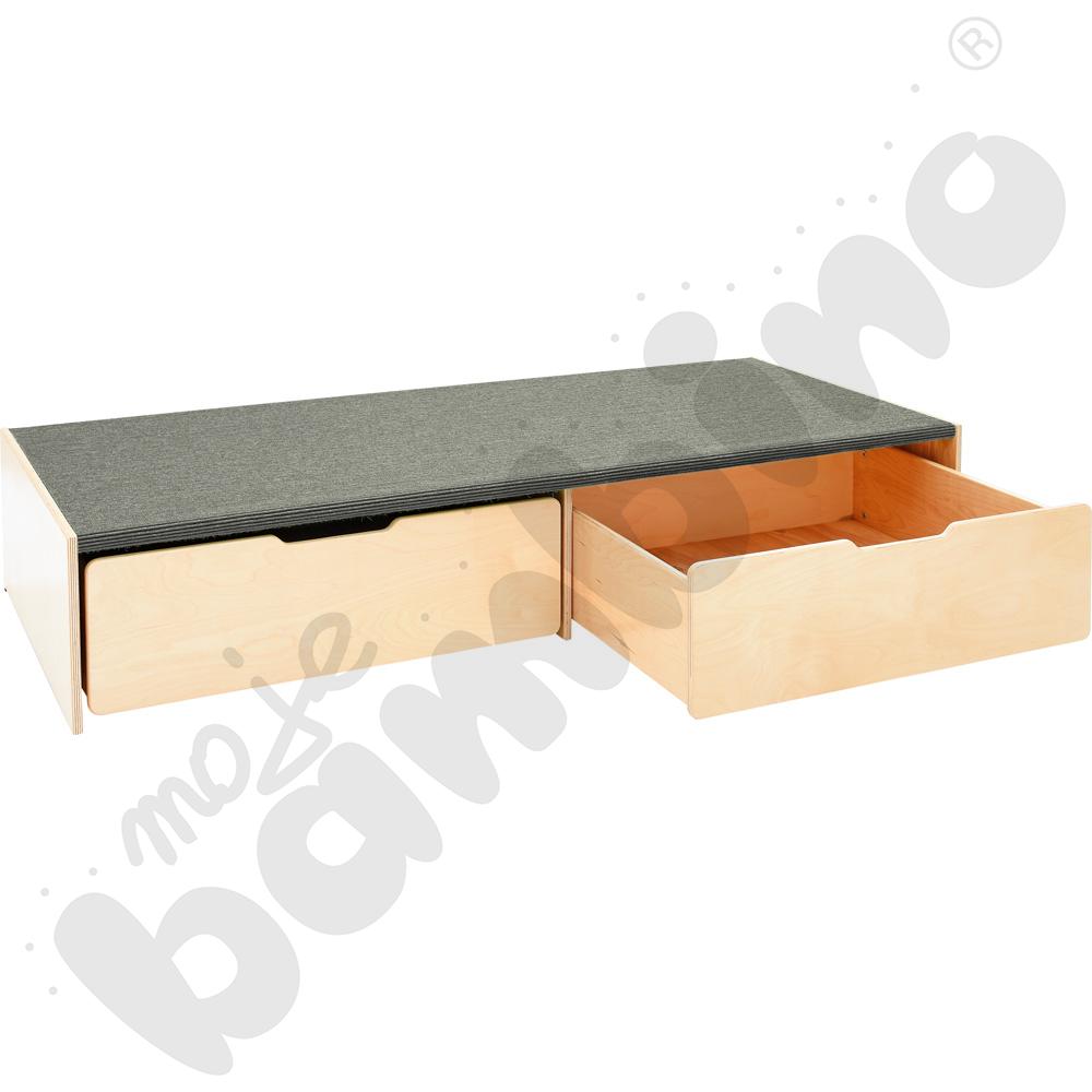 Podest z wnęką z przodu, wys. 30 cm - jasnoszary