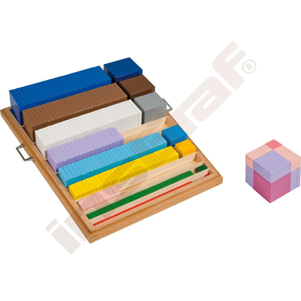 Montessori materiál pro sestavování šestistěnů 