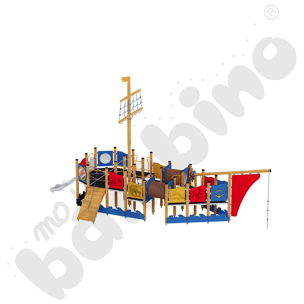 Statek Magellana, drewniane słupy