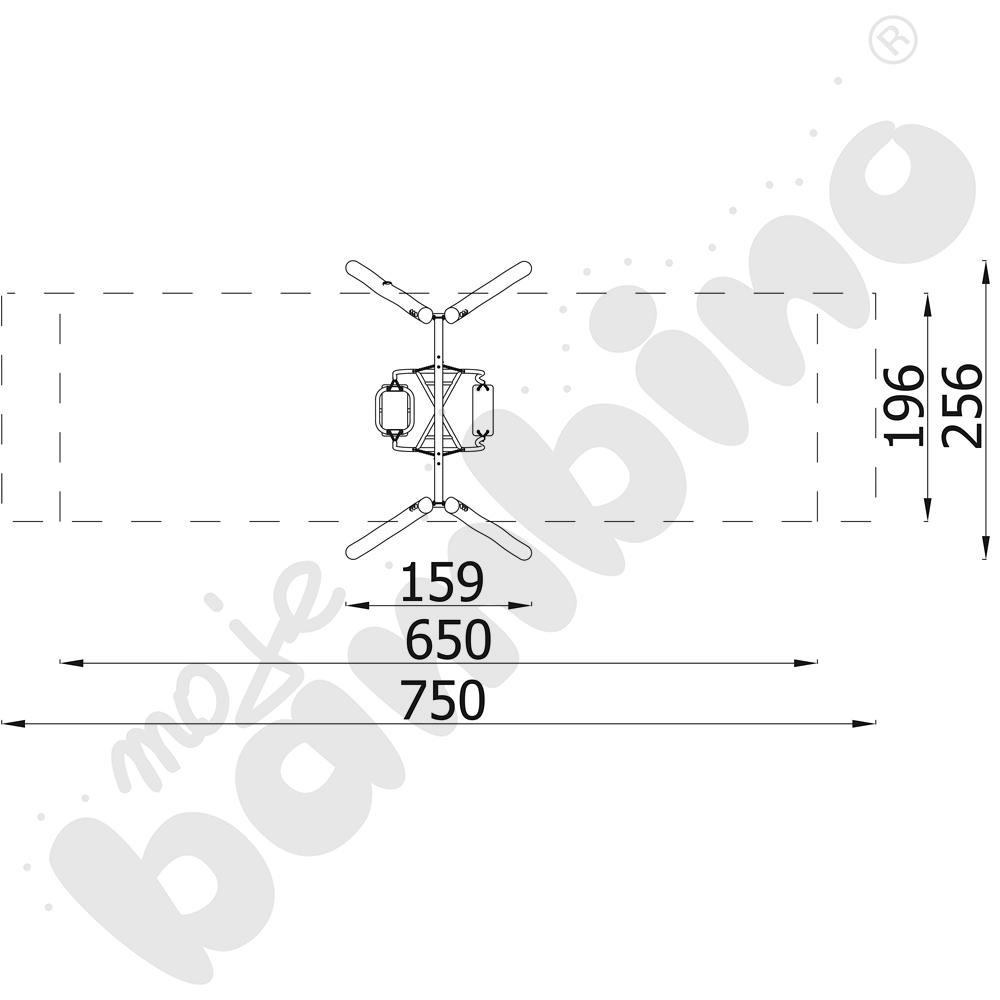 Robinio - huśtawka z zawiesiem rodzic-dziecko 