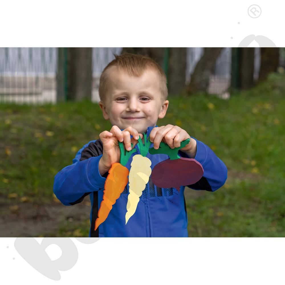 Piankowe kształty do ozdabiania - warzywa, 40 szt.