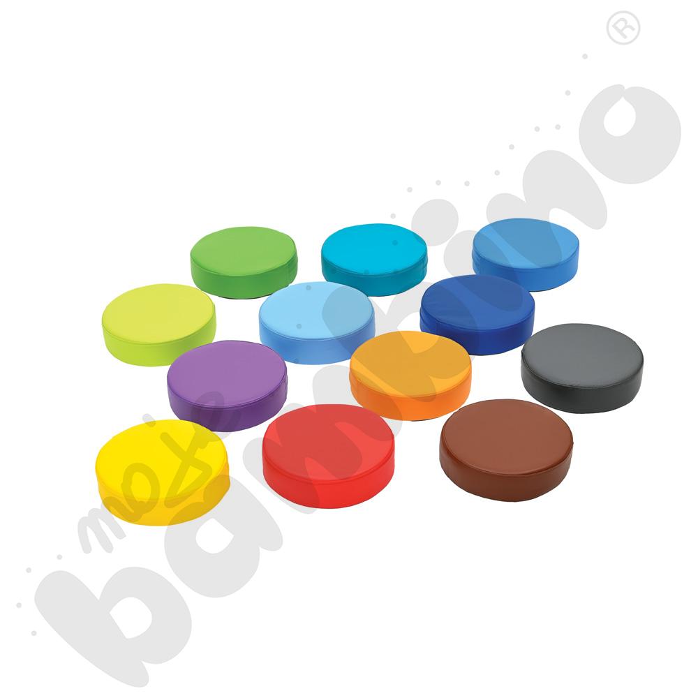 Zestaw okrągłych pufek, 12 szt. 