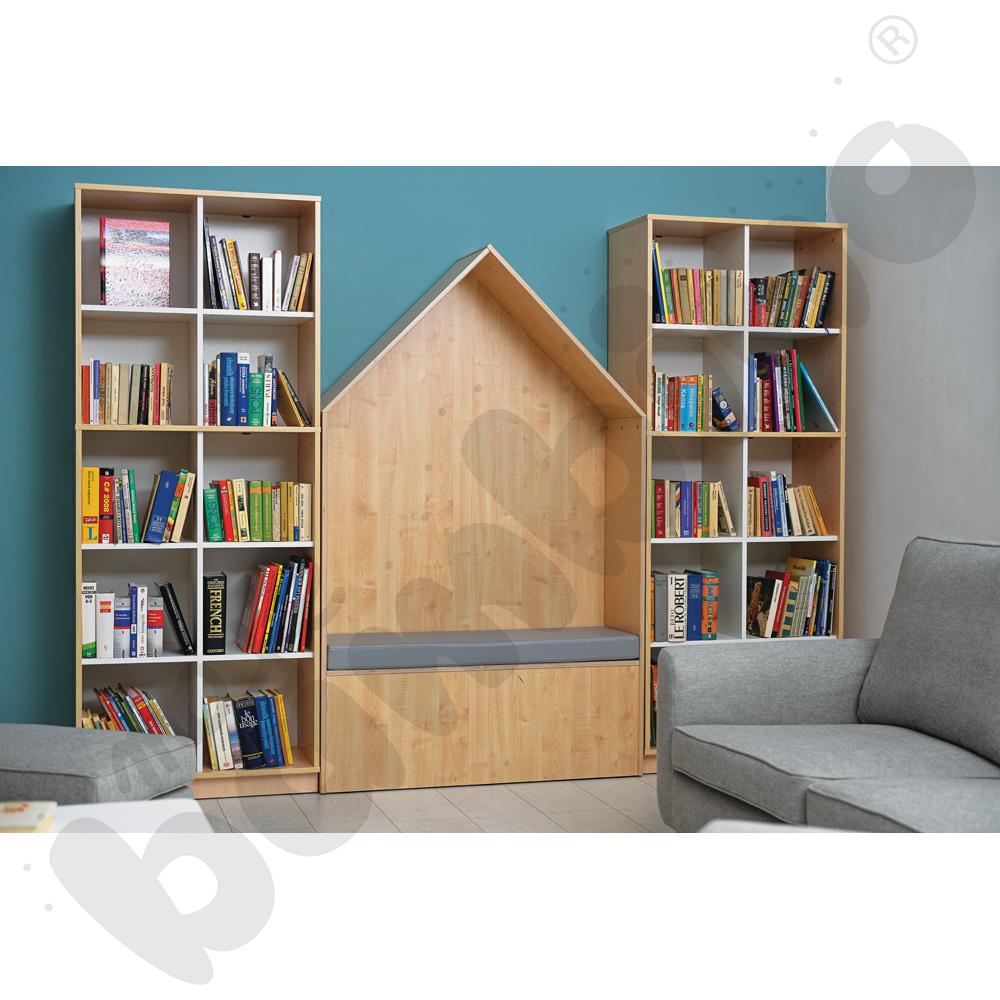 Quadro - nadstawka M z przegrodą i półką, szer. 79 cm - klon jasny