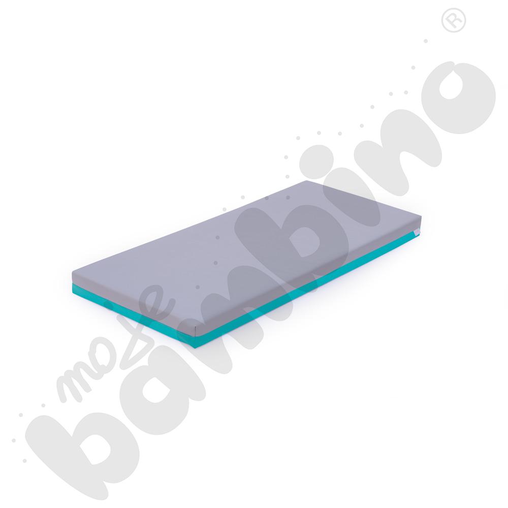 Materac żłobkowy lazurowo-szary