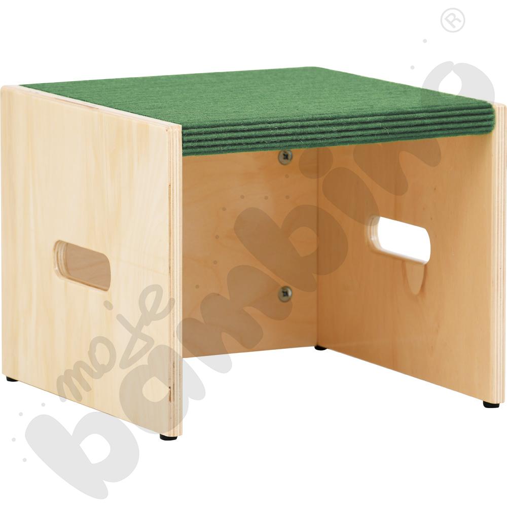 Podest kwadrat z wnęką, wys. 26 cm - ciemnozielony