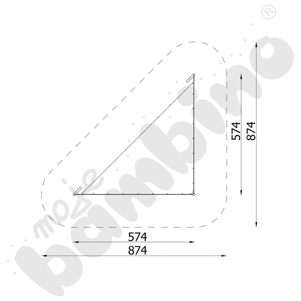 Zadaszenie do piaskownicy trójkątne
