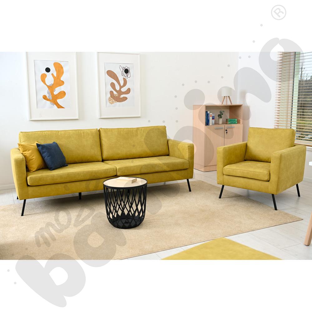 Fotel Miami zielonomusztardowy