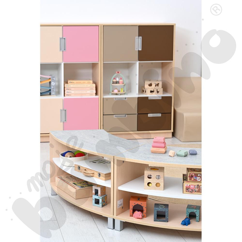 Quadro - szafka cicha S 1/8 koła na nóżkach