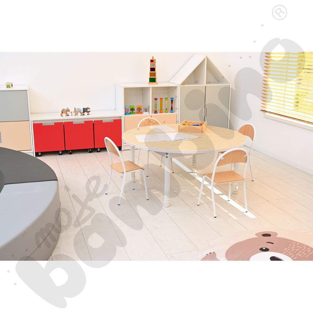 Cichy blat Plus okrągły, 120 - beżowy