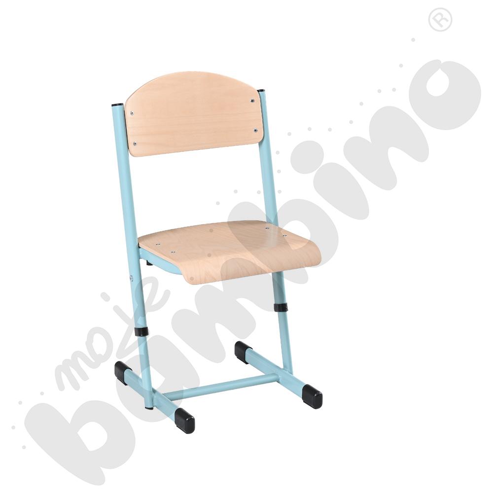 Krzesło T z regulowaną wysokością rozm. 3-4 turkusowe