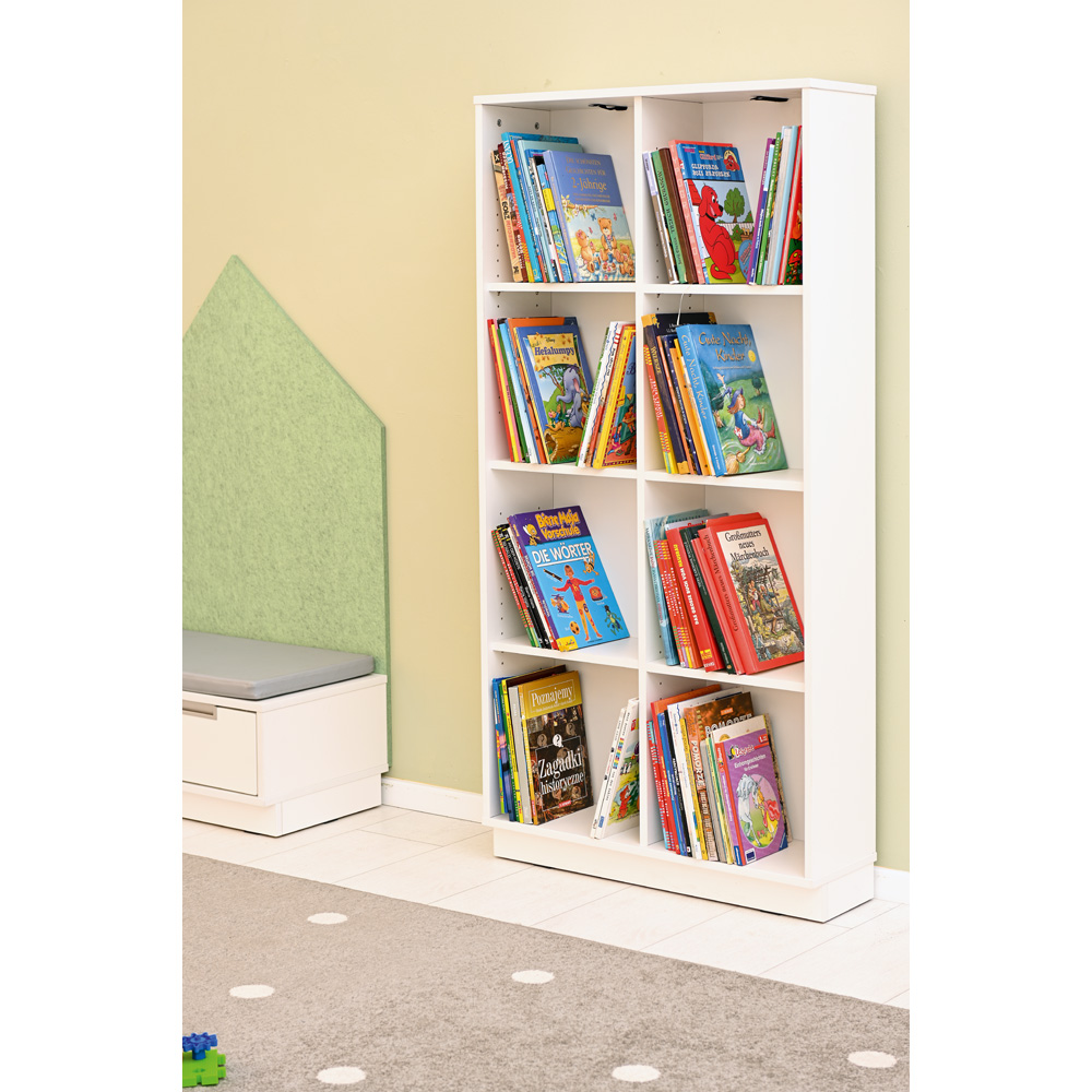 Quadro - regál XL plytký - biely