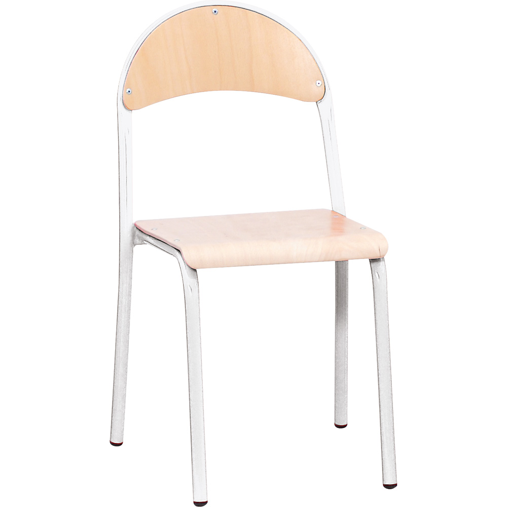 Stolička P veľ. 4, výška 38 cm - k stolom 64 cm - strieborná
