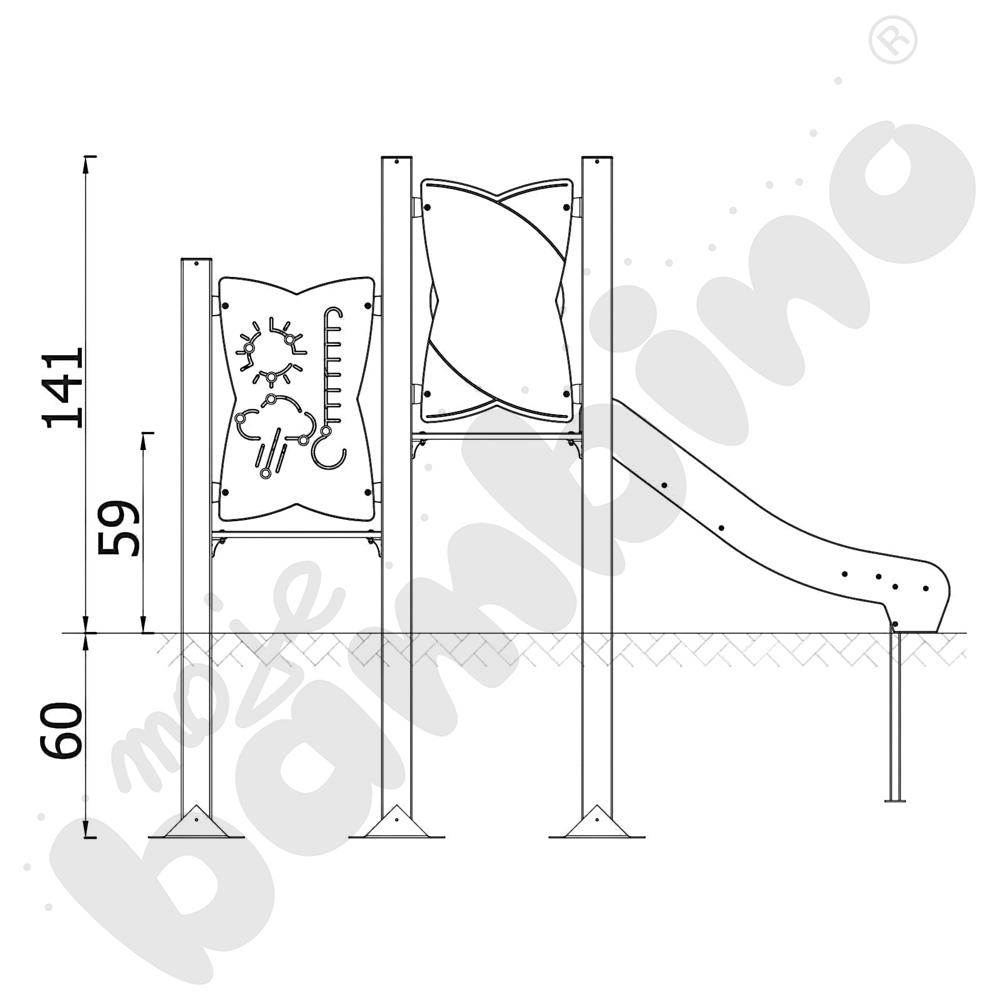 Zestaw Urbi 3, słupy metalowe C