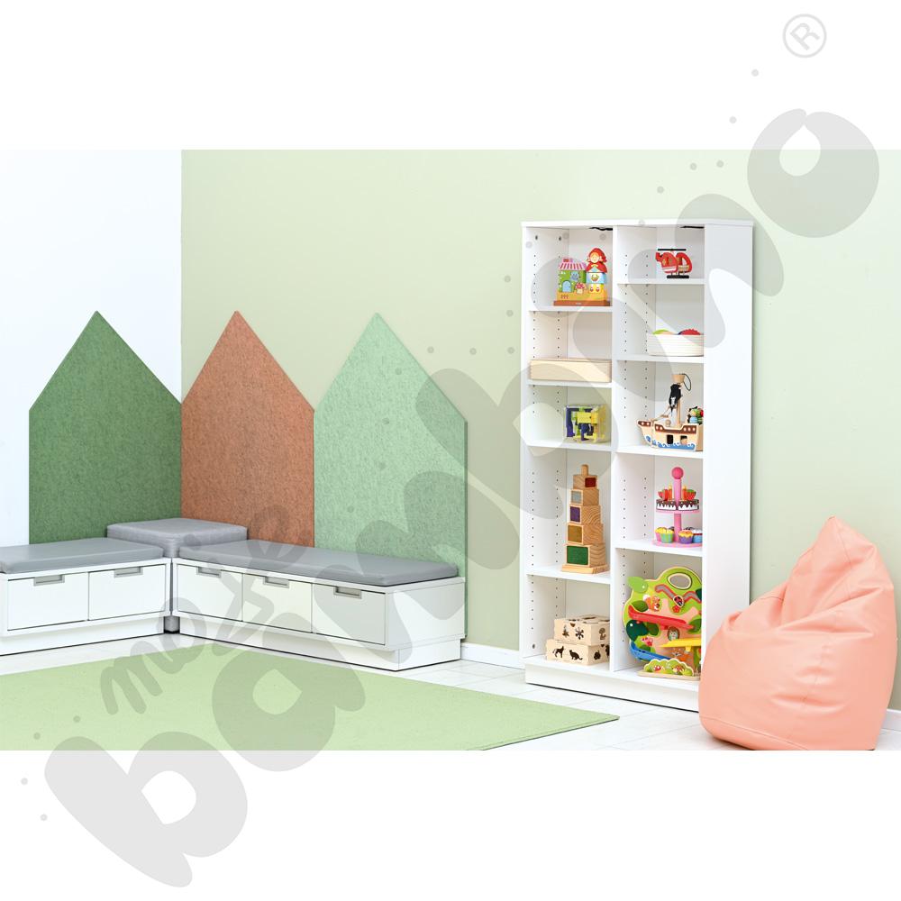 Quadro – regał XL płytki – biały