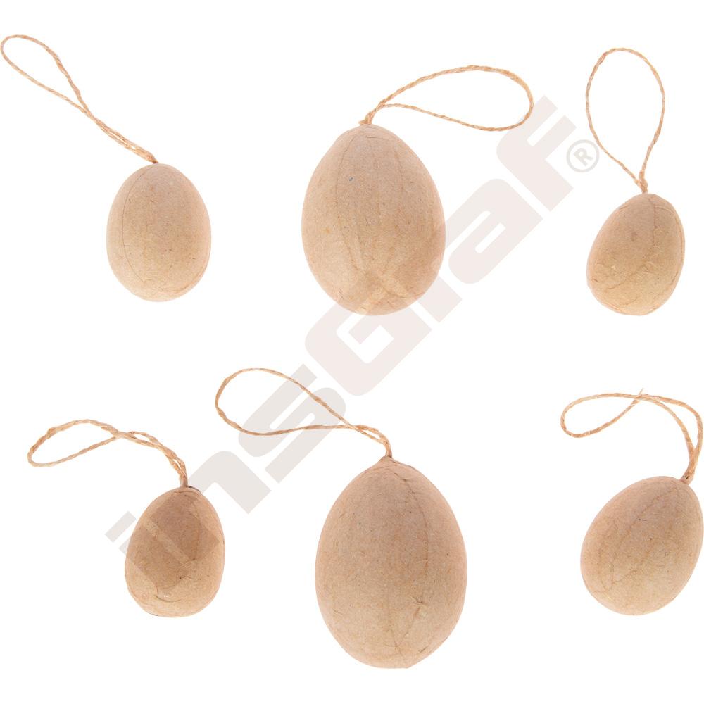 
Pappmaschee-Eier, 6er-Set
