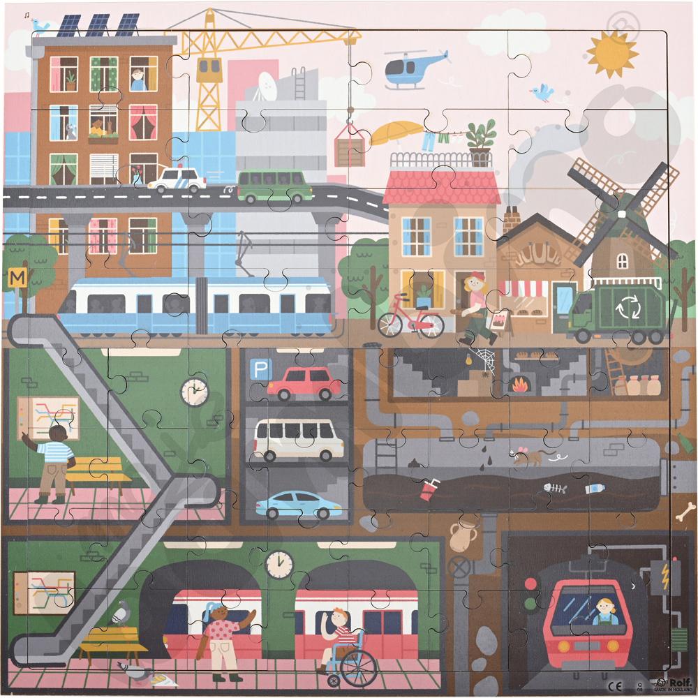 Puzzle Nad i pod ziemią - miasto