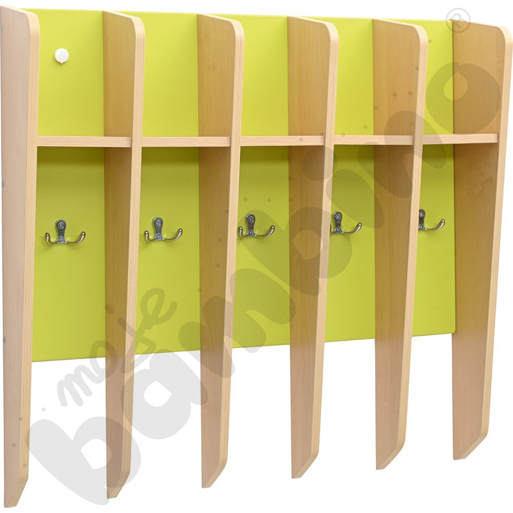 Półka na kubeczki i ręczniki, z przegrodami - limonka