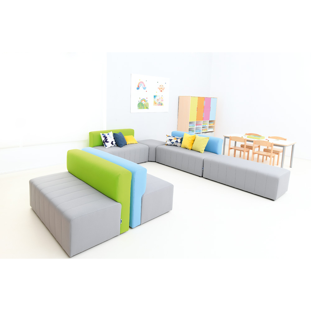 Sedačka Modern Plus sivo-modrá