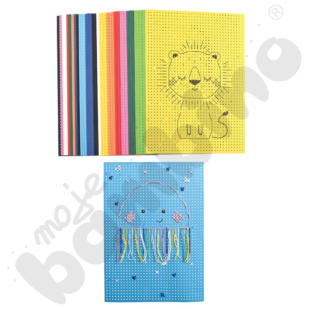 Kartonowe wyszywanki - zwierzęta