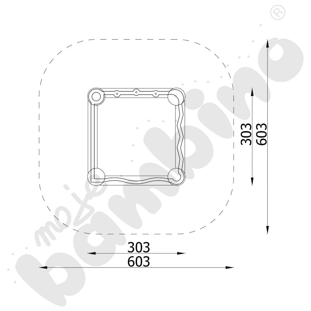Piaskownica z torem do gry w kapsle