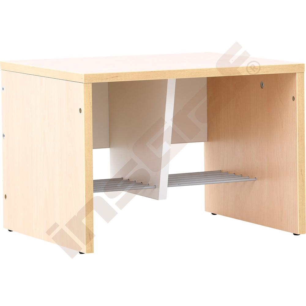 Lavička k šatně domeček pro 2 osoby, šíře 47,40 cm, javor