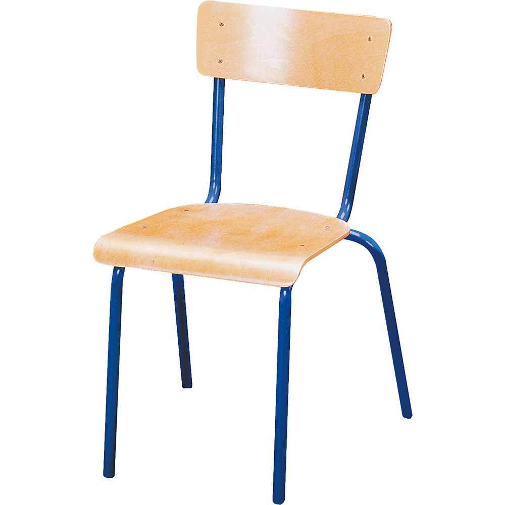 Stolička D veľ. 4, výška 38 cm - k stolom 64 cm - modrá
